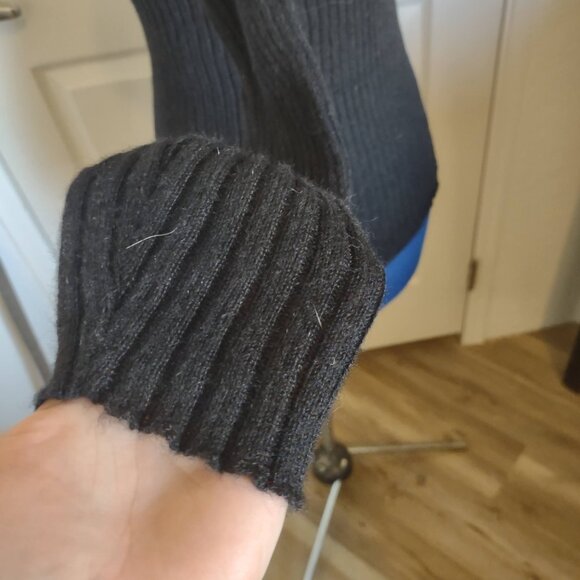 Peruvian Connection Turtleneck Womens L Black Baby Alpaca Bolivia Luxury - Picture 4 of 11